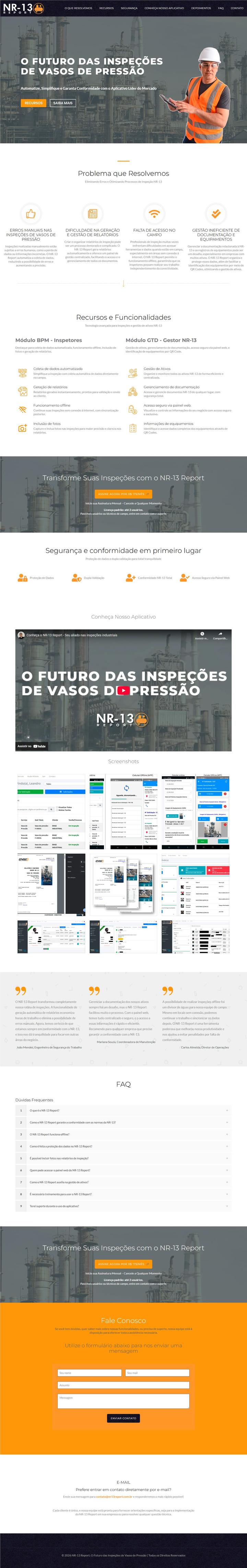 Projeto NR-13 Report